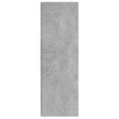 Greatstore Rohová skříňka betonově šedá 33 x 33 x 100 cm dřevotříska