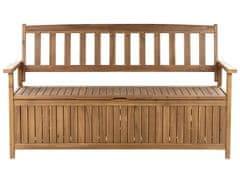 Zahradní lavička z akátového dřeva s úložným prostorem 160 cm SOVANA