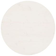 shumee Stolní deska bílá Ø 70 x 2,5 cm masivní borové dřevo