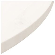 shumee Stolní deska bílá Ø 70 x 2,5 cm masivní borové dřevo