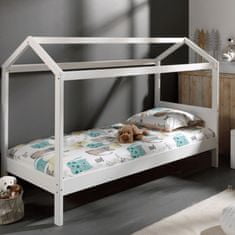 ATAN Montessori postel IMPRES - bílá/borovicové dřevo