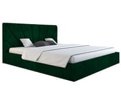Veneti Čalouněná manželská postel GITEL - 180x200, zelená