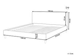 Beliani Náhradní potah na postel 140 x 200 cm béžový FITOU