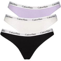 Calvin Klein 3 PACK - dámská tanga QD3587E-HVN (Velikost L)