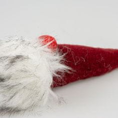 Duvo+ Vánoční hračka pro kočky-červený skřítek s praskavým zvukem 5x5,5x18cm