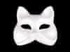 Karnevalová maska - škraboška k domalování zvířátka - bílá liška