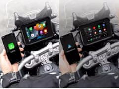 CARCLEVER Monitor 5 na motocykl s Apple CarPlay, Android auto, Bluetooth, USB, micro SD, TPMS (ds-503DVRcam)