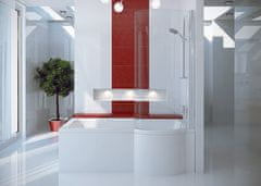 BPS-koupelny Akrylátová atypická vana s vanovou zástěnou INSPIRO VK 150x70 (160x70, 170x70)