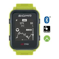 Sigma iD.TRI Basic multisportovní hodinky - neon zelené