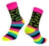 Cyklistické ponožky Cycle - růžová/fluo žlutá, S/M