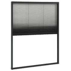 shumee Plisovaná okenní síť proti hmyzu hliník antracitová 80 x 100 cm