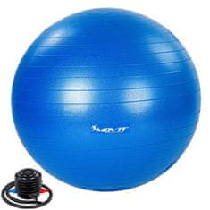 Greatstore MOVIT Gymnastický míč s nožní pumpou, 75 cm, modrý