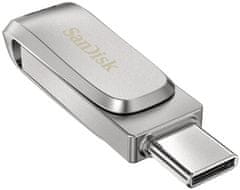 SanDisk Ultra Dual Drive Luxe USB-C 128GB, stříbrná (SDDDC4-128G-G46)
