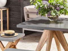 Beliani Zahradní stůl z umělého betonu 90 x 90 cm šedý OLBIA
