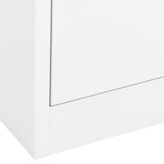 shumee Kancelářská skříň bílá 90 x 46 x 72,5 cm ocel