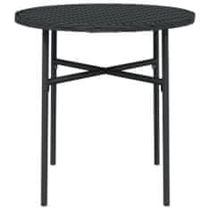 Greatstore Čajový stolek černý 45 cm polyratan