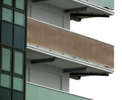 Balkonová zástěna ratan výška 90 cm světle šedá