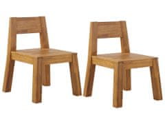Beliani Sada 2 zahradních židlí z akáciového dřeva LIVORNO