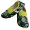 Textilní pantofle zelené Dino, 26