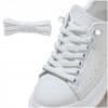 Šněrovací boty bez vázání, univerzální tkaničky, bílé